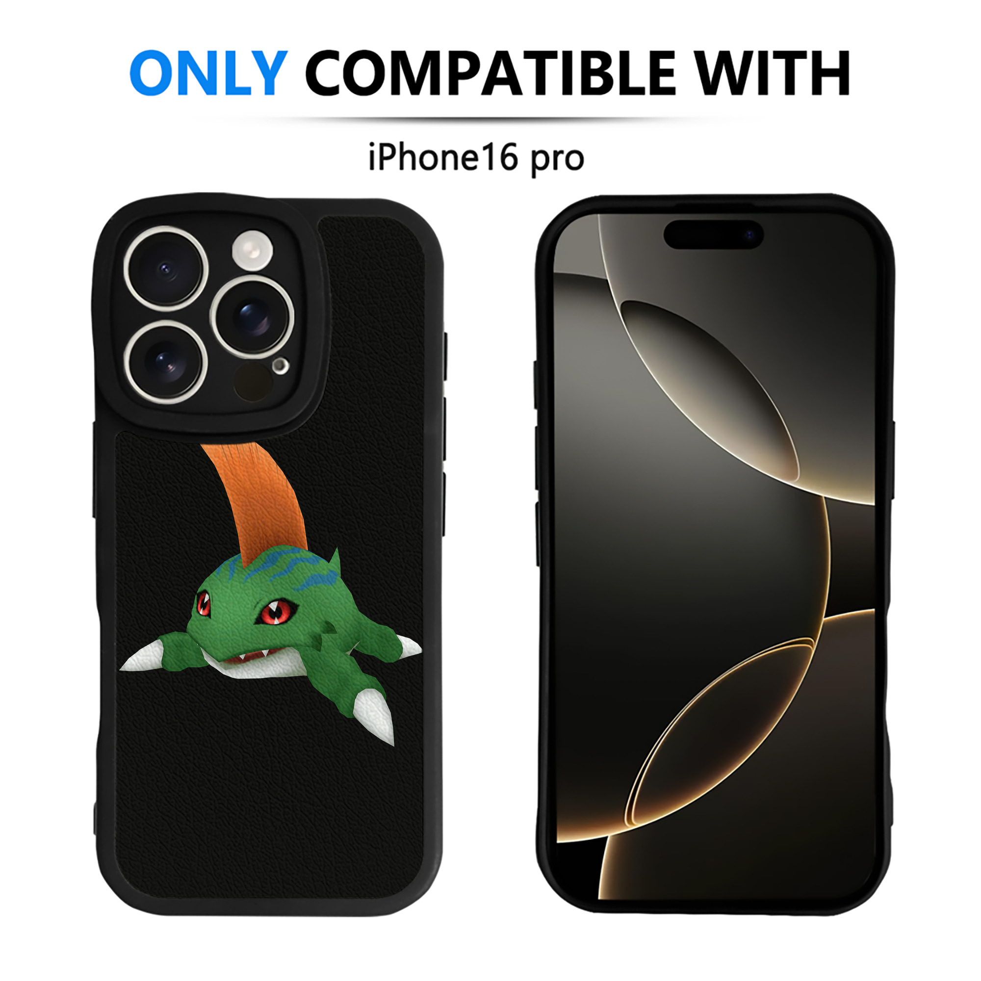 （画像用） Digimon デジタルモンスター/デジモン 【iPhone 16シリーズ対応】シリコンスマホケース（レザー調） 材質：シリコン